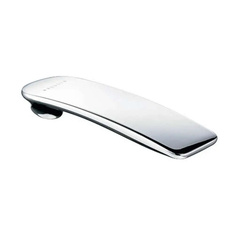 Hebel aus verchromtem Material von Kludi mit einer glatten, gebogenen Form und einem abschrägten Ende, geeignet als Ersatzteil für entsprechende Armaturen.